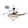 Contemporary Crystal LED Retractable Ceiling Fan With Light And Remote Control