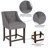 Transitional Tufted Walnut Barstool with Accent Nail Trim-1415681508-1423241213