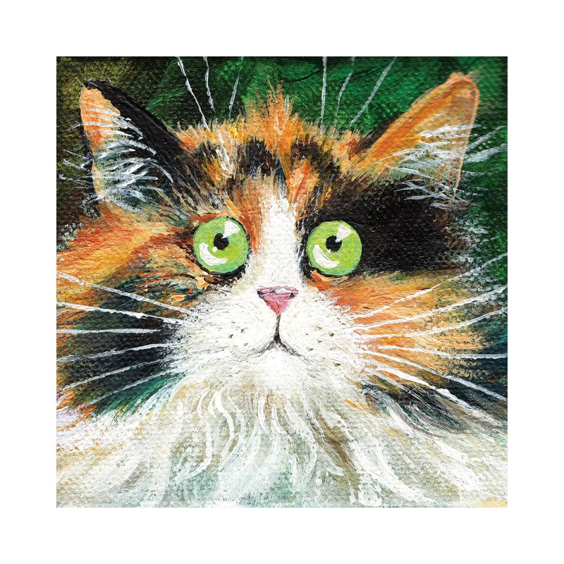 « Indie moelleux » par Kim Haskins-reproduction d’art, Pas de tapis, Toile tendue, H 12 po x l 12 po x P 0,75 po