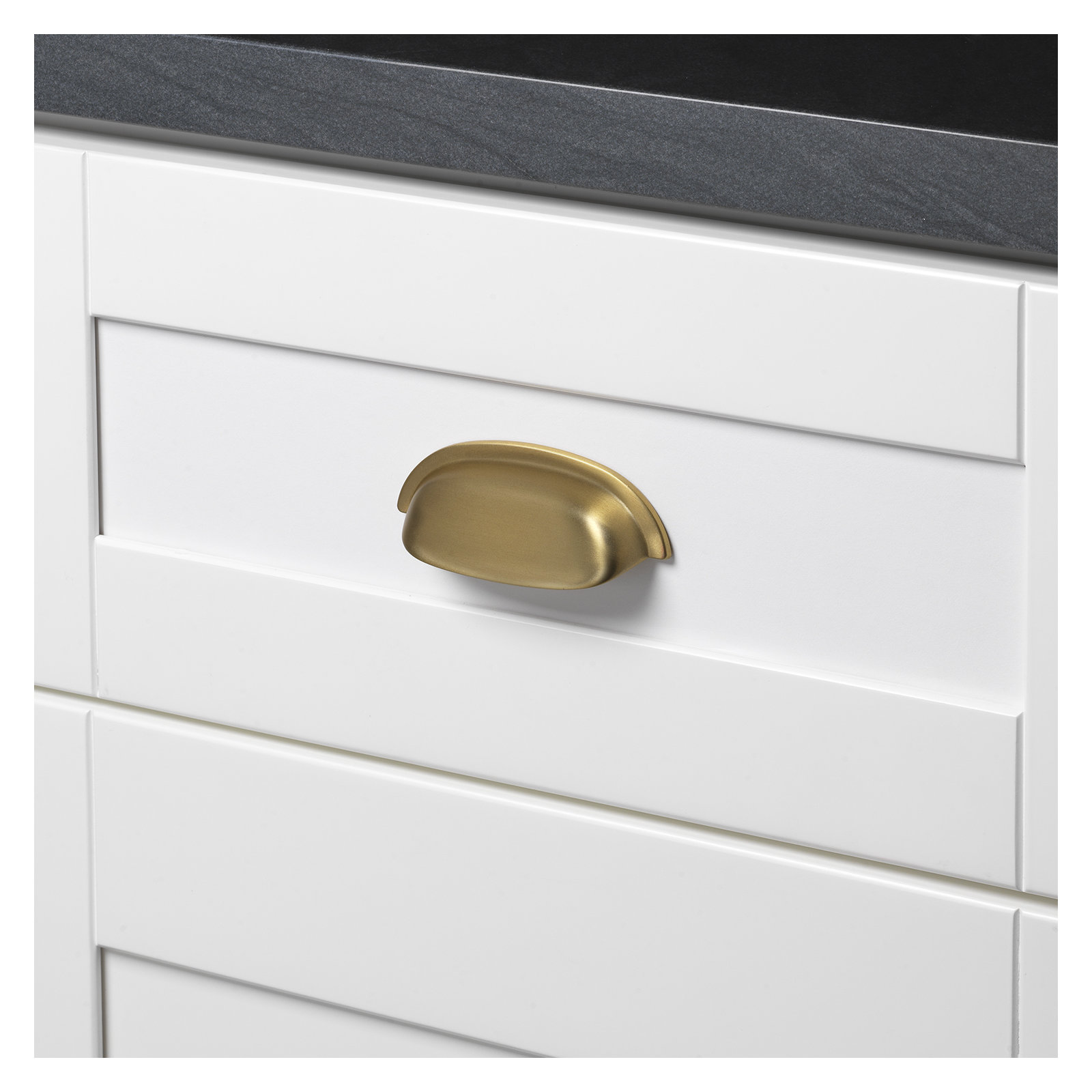 Cup/Bin Pull, Satin Gold