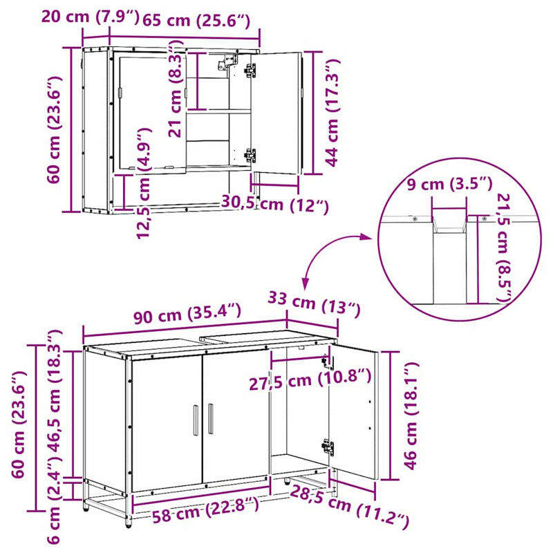 Vanity & Mirror Set