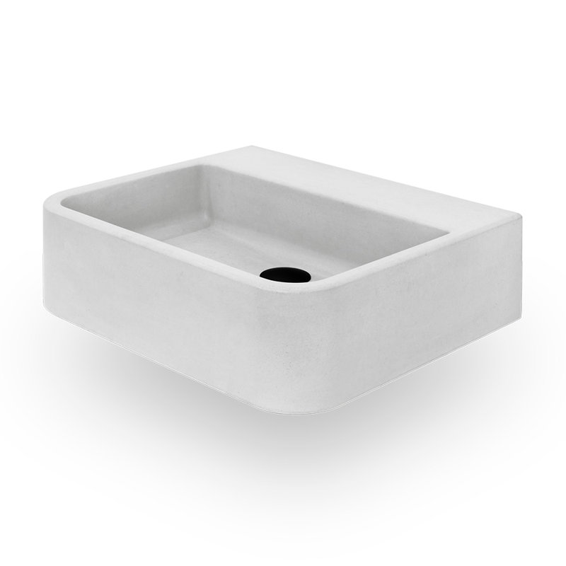 Newterra 22" Undermount/Wall/Vessel Bathroom Sink, Sand, No Holes