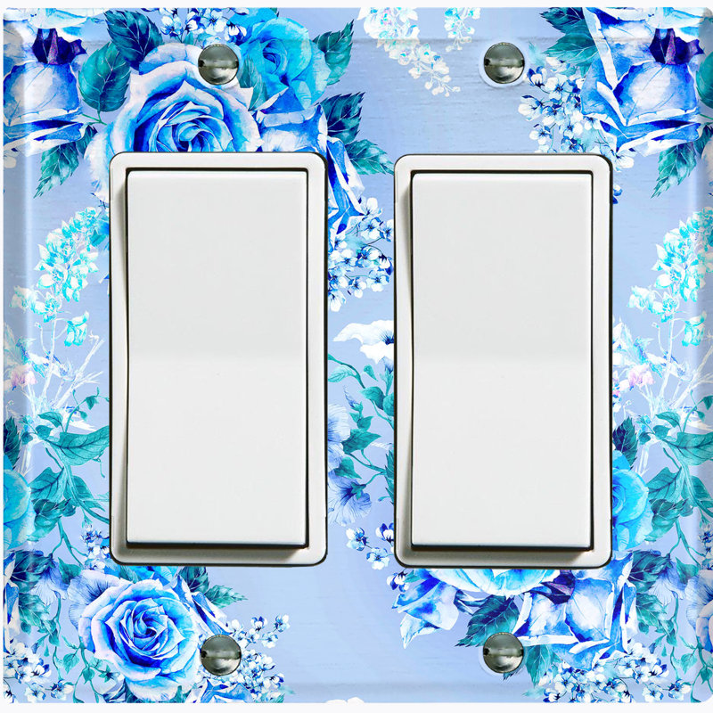 Patterned 2 - Gang Toggle Light Switch Standard Wall Plate