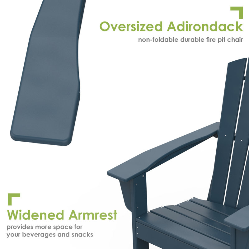 Alvertia Outdoor Adirondack Chair, Blue