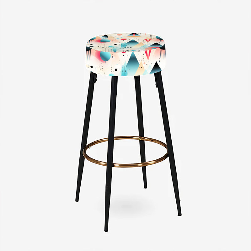 Ensemble de 2 tabourets de bar rétro Blue Funky