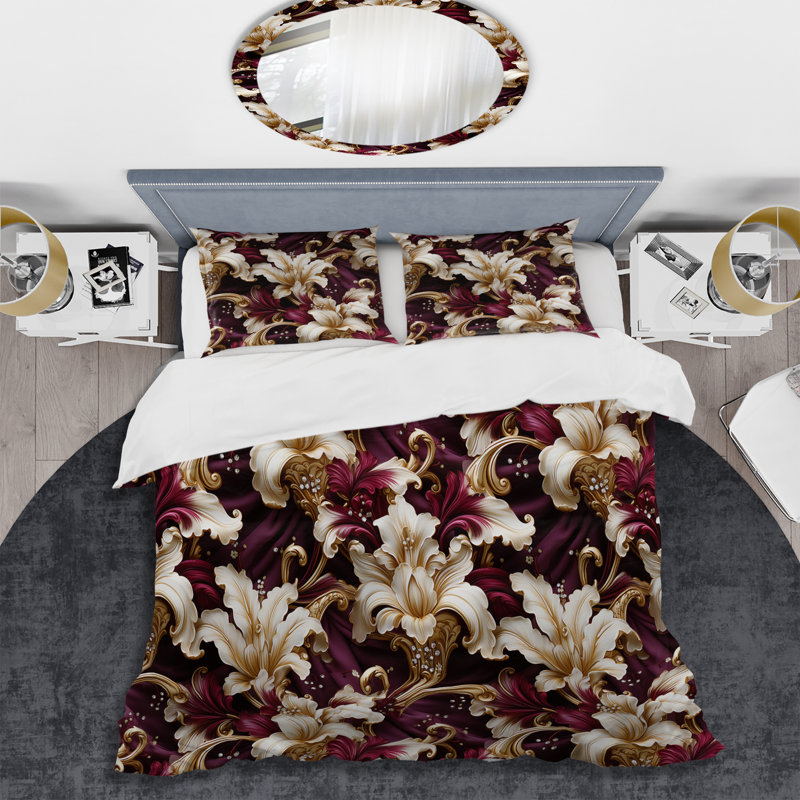 Ensemble de housse de couette Royal Victorian Flourish Victorian, Housse de couette pour très grand lit et 2 très