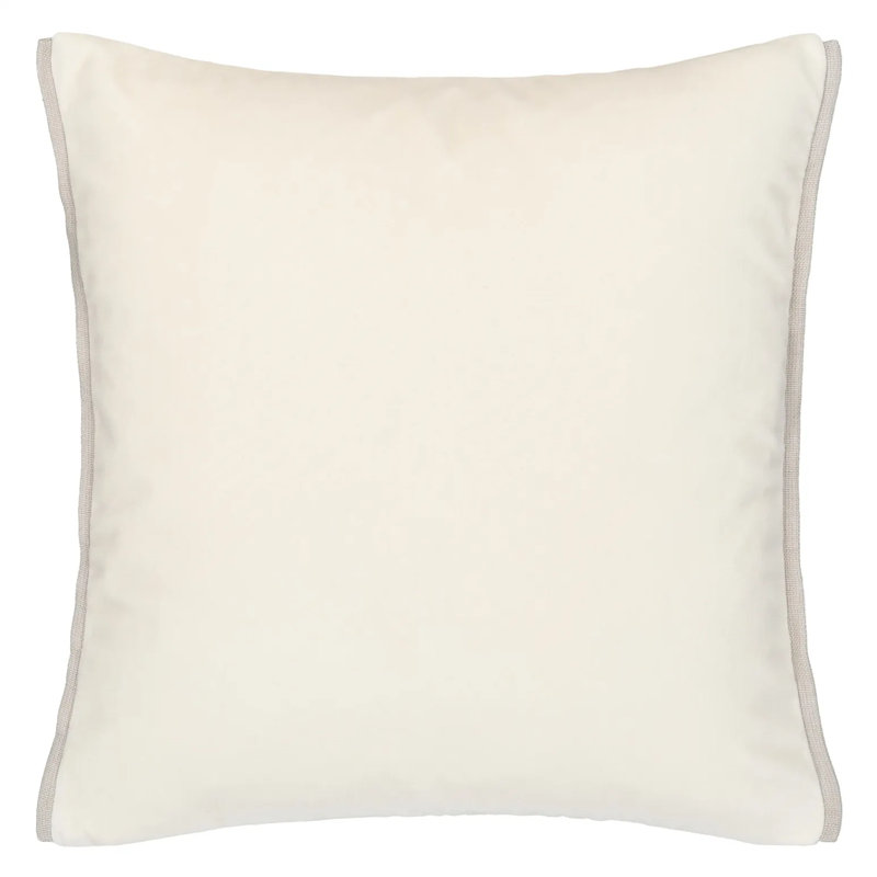 Varese Velvet Decorative Pillow, 22" H x 22" W, Roebuck/Parchment