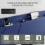 Structure de lit double bleu foncé-576406948