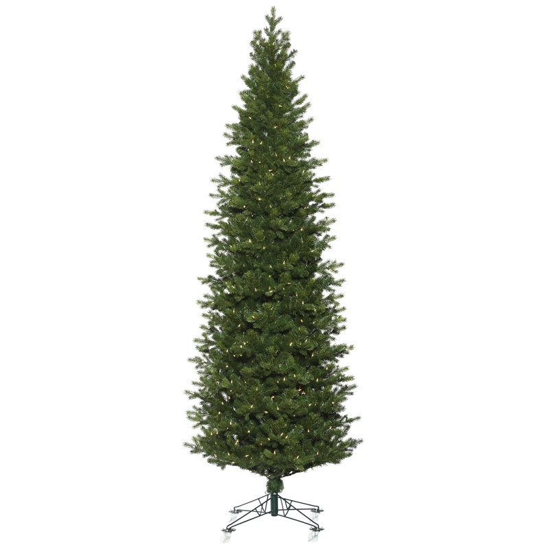 Eagle Fraser Slim Green Fir Artificial Christmas Tree with Dura-lit LED Clear/White Lights with Stand, 7.5' H