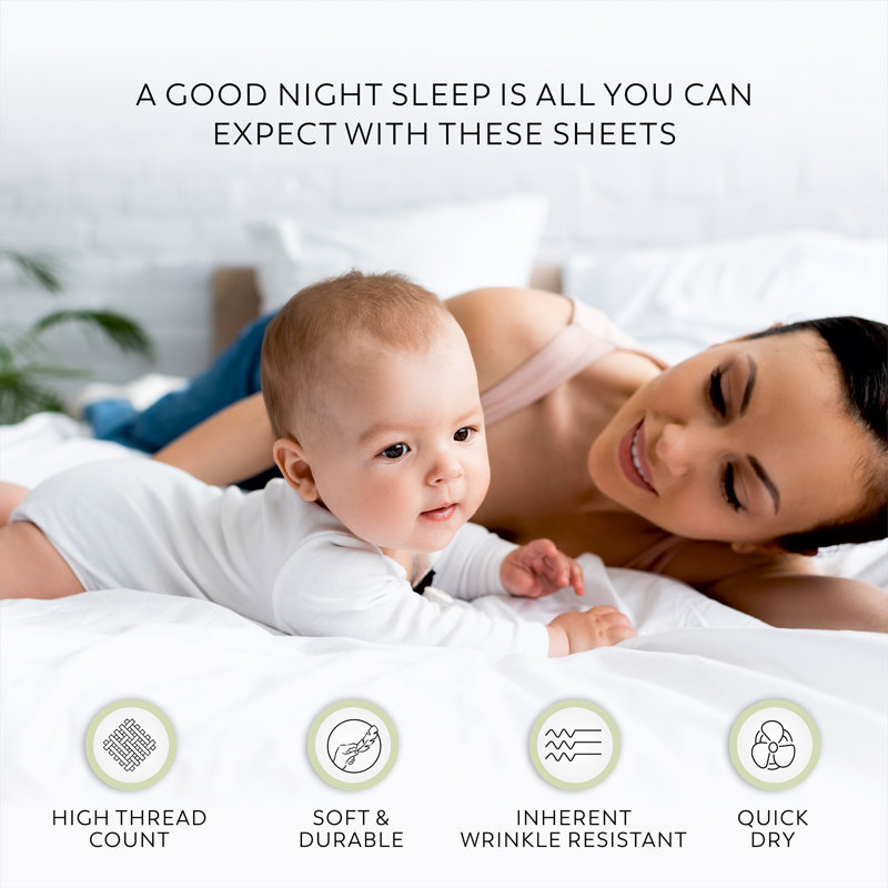 Aqua Queen 800 Thread Count Cotton Sateen Sheet Set