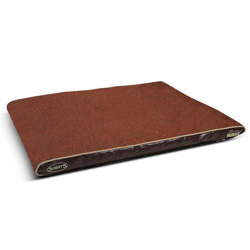 Hilton Orthopedic Polyester Pet Bed, Chocolate/Saddle Brown, 6cm H x 100cm W x 70cm D