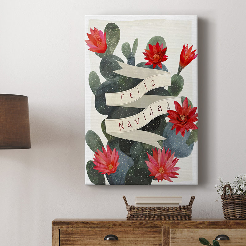 Désert Christmas Cactus I - galerie sur mesure, H 27 po x l 18 po