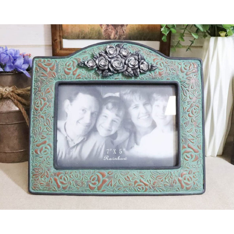 Wilksboro Turquoise Embossed Picture Frame