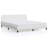vidaXL Bed Frame Dover White 152x203 cm Faux Leather-393219250-393219261