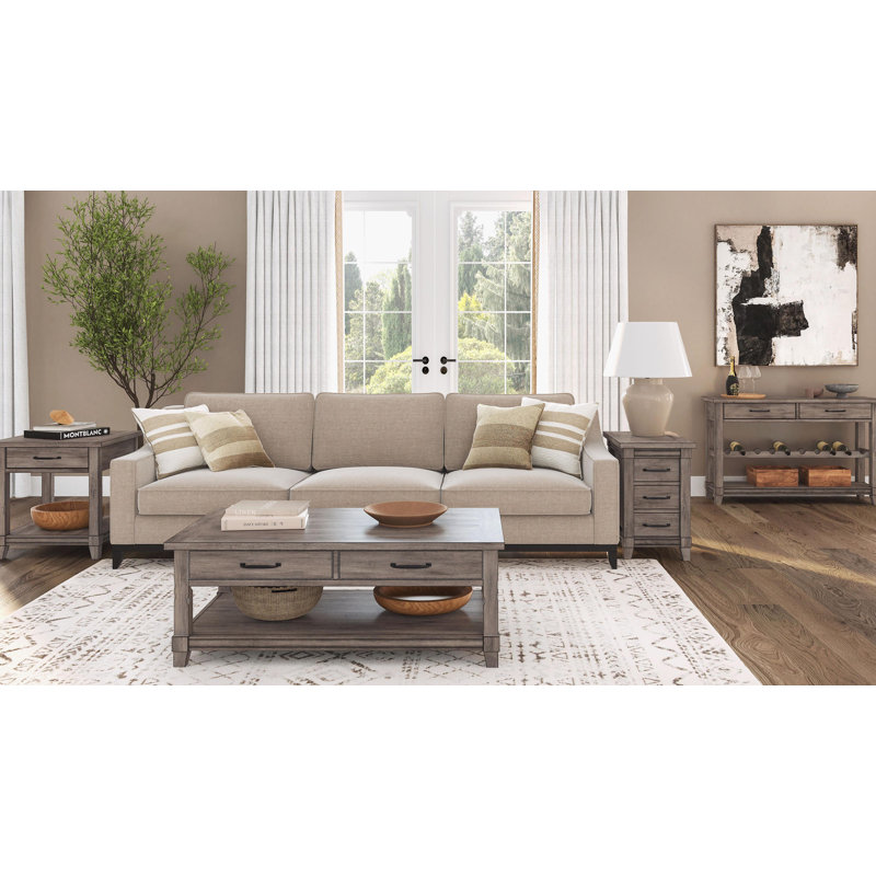 Table d'appoint avec tiroirs de rangement