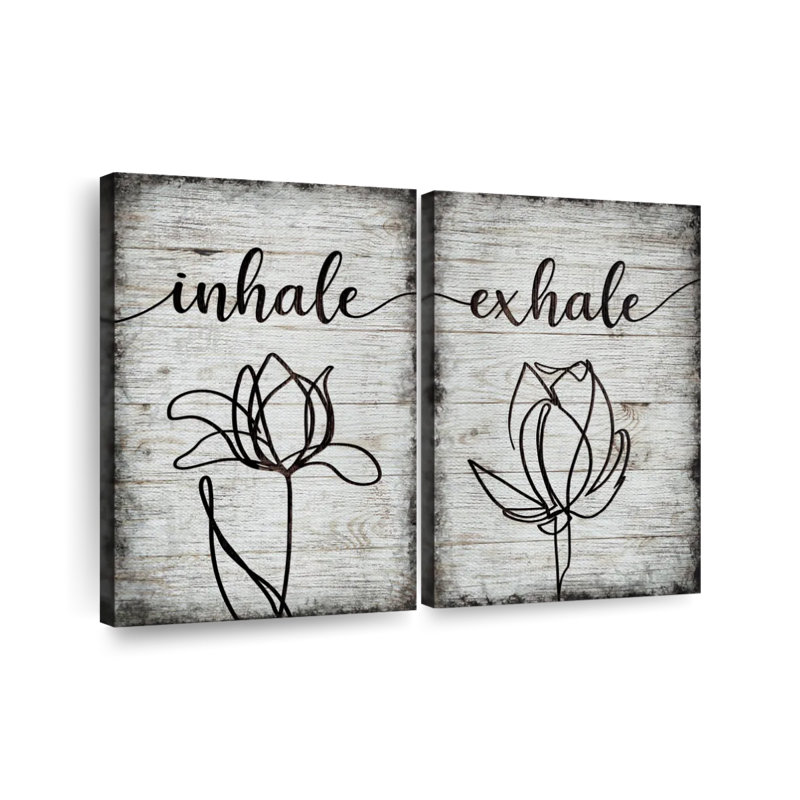 «Inhale Exhale Zen VIII», reproduction sur toile, H 12 po x l 17 po x P 1 po