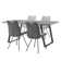 Alonia 5 Piece Pewter Rectangular Dining Set