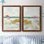 «Sketchy Beach I», ensemble de 2 peintures sur toile encadrées-857536259-857536258