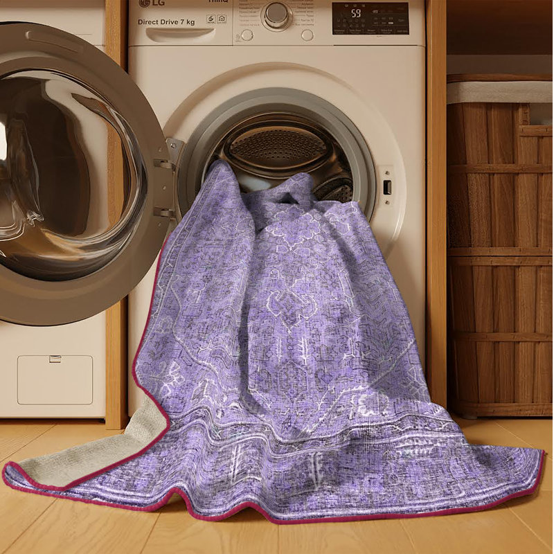 Tapis oriental multicolore tissé à la machine Makhy, Rectangle 8 pi x 12 pi