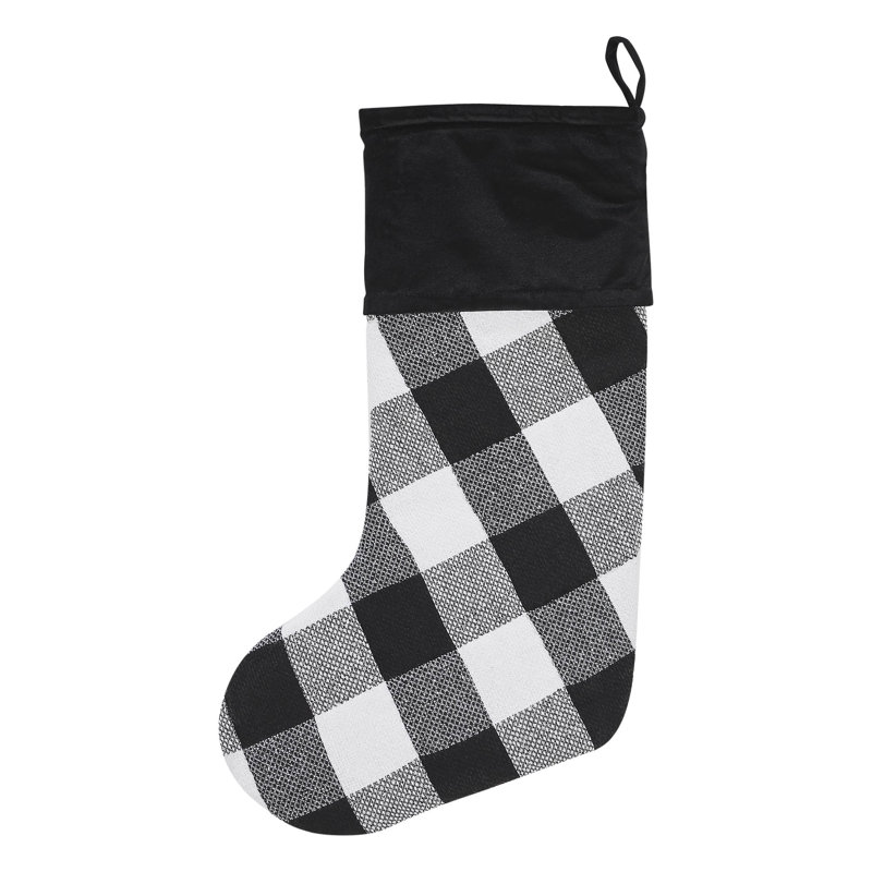  Annie Buffalo Check Cotton Stocking, Country Black
