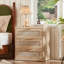 Ensemble de 3 commodes et tables de chevet en rotin, meubles de chambre à coucher en bois Boho, commodes à 6 tiroirs et tables de chevet à 3 tiroirs-2037215172