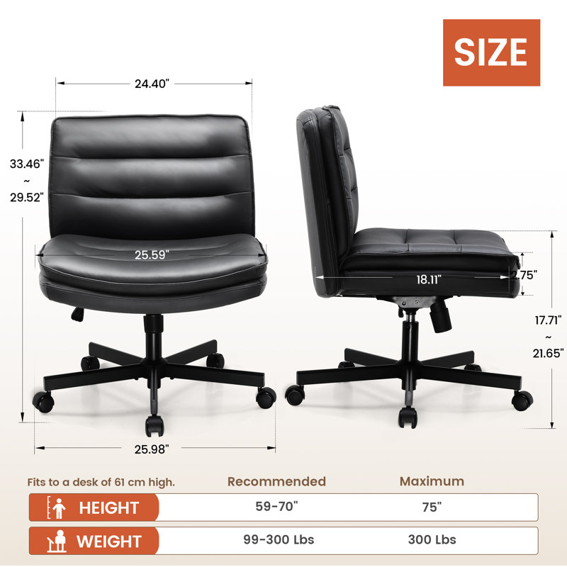 Fauteuil de bureau Criss, Noir