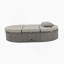 Lit de jour d'extérieur pour terrasse avec coussins et coussins, chaise longue inclinable en rotin-1124393694