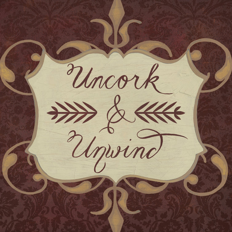 Inspired Wine V by Vision Studio - Wrapped Canvas Typography