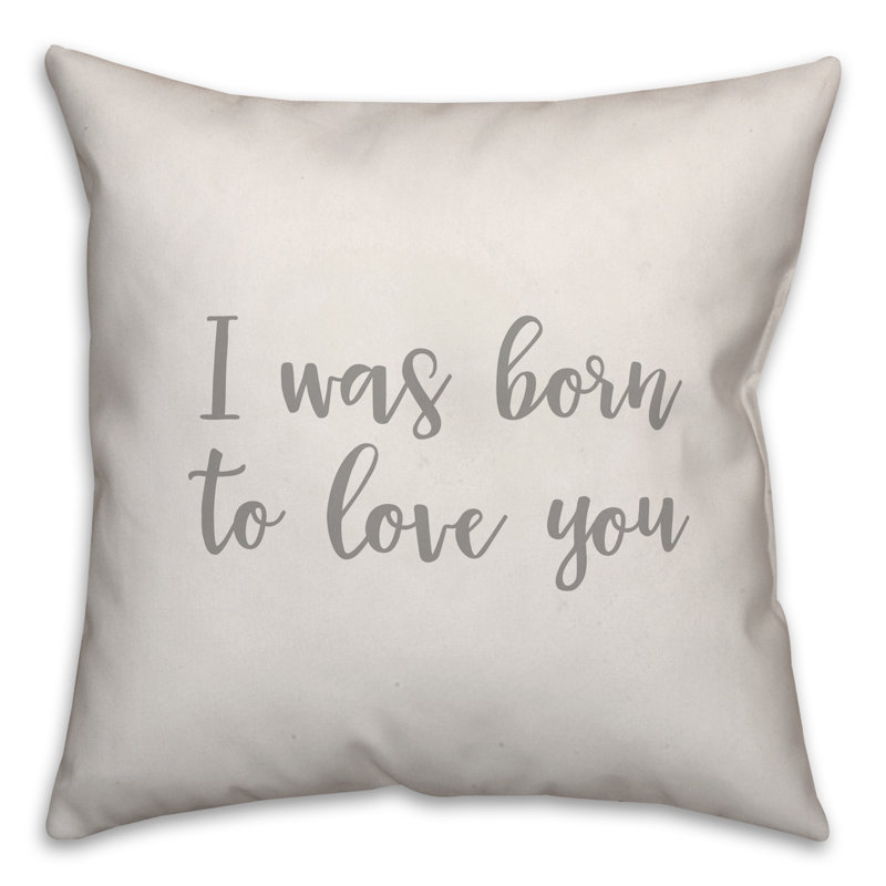  Coussin décoratif I Was Born to Love You, Blanc, Coussin et housse de coussin