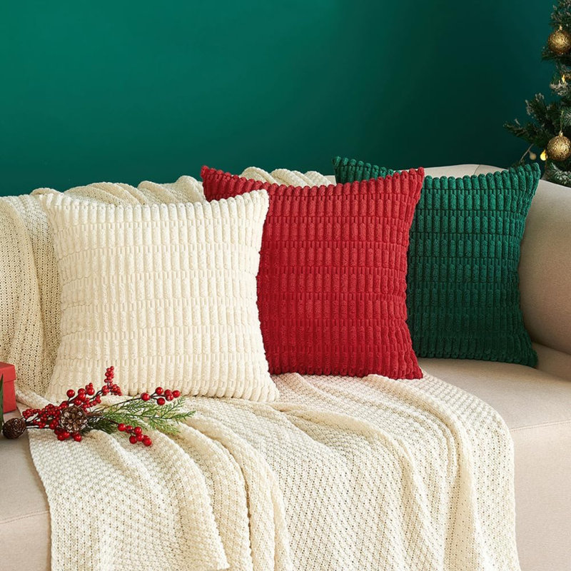 Housse de coussin, 20"H x 20"W, Rouge