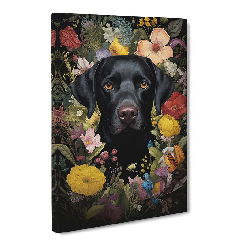 Labrador Retriever Rococo - Art Prints - Wrapped Canvas, 60cm H x 40cm W x 3cm D