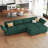 Nairoby 7-Piece Velvet Symmetrical Upholstered Modular Sectional Sofa Set Storage Sofa Apartment Couch 4-Seat Sofa with 2 Ottomans-682612744