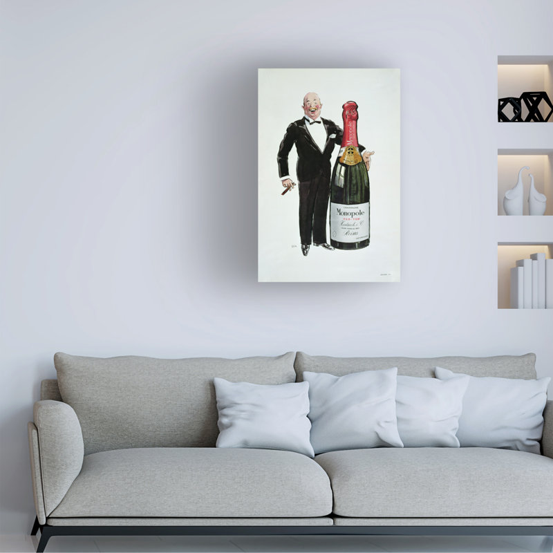 Art sur toile Sem Heidsieck Champagne, C.1910, H 24 po x l 16 po