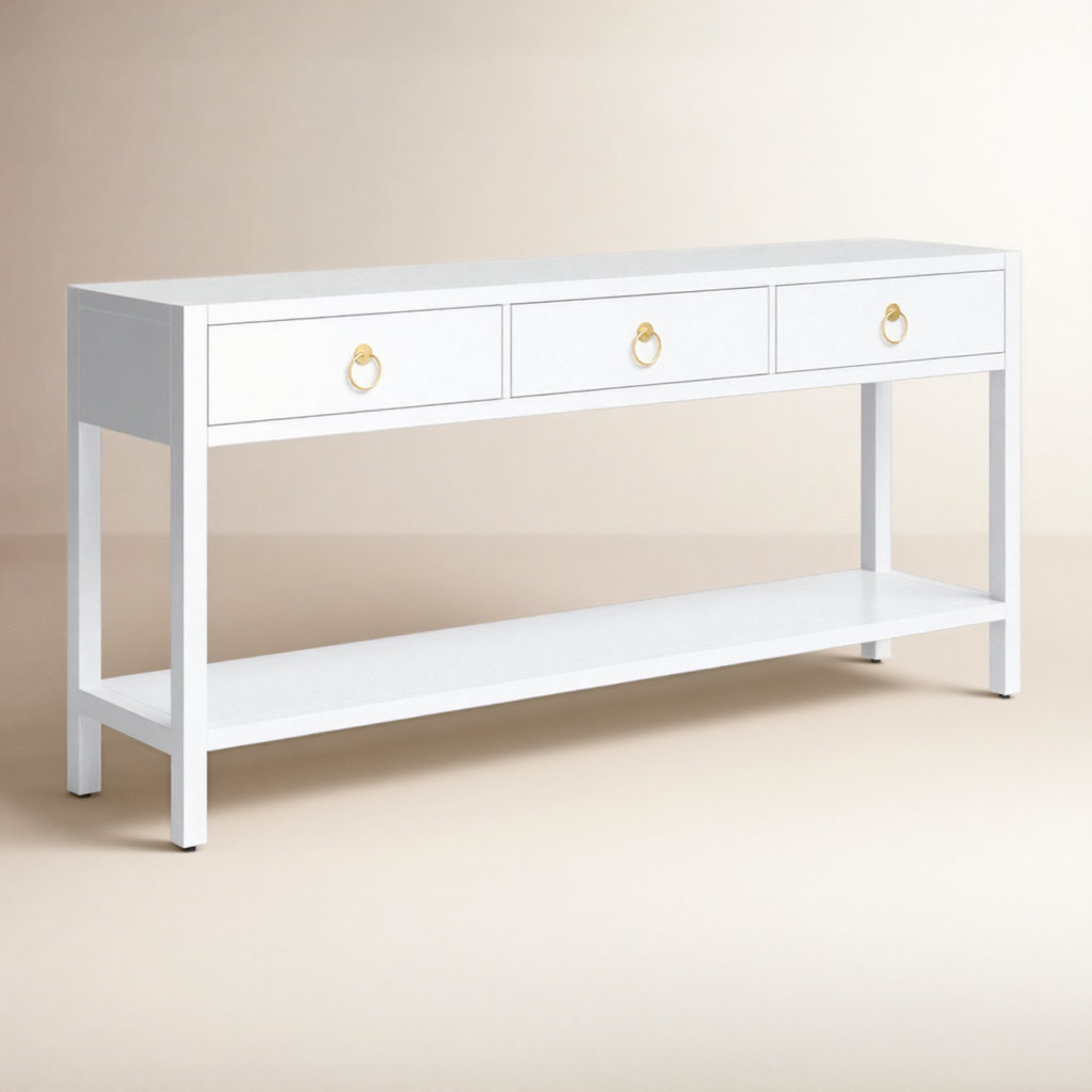 Elin 65" Console Table, White