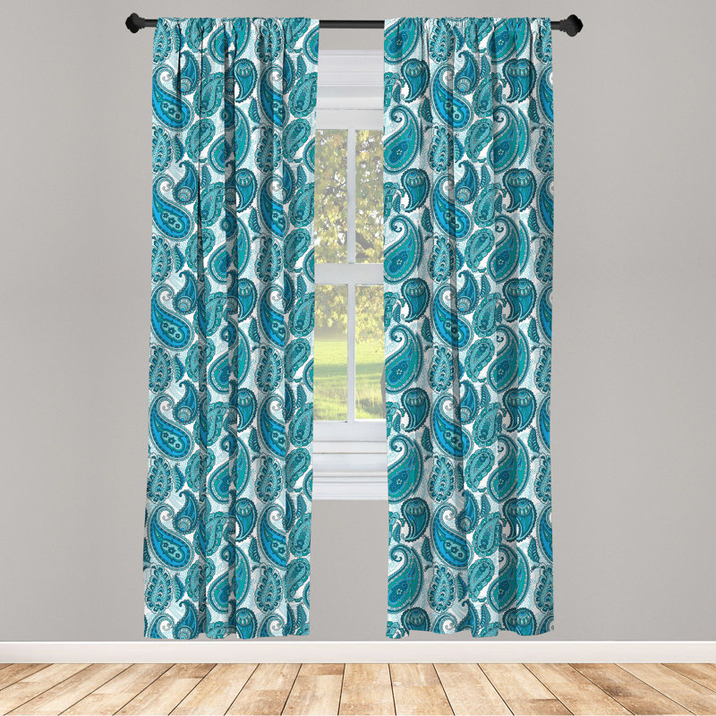 Floral Semi-Sheer Rod Pocket Sliding Panel, 28" x 63"
