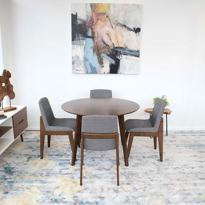 Ensemble repas pour 4 personnes Toohey, Noyer, Gris foncé