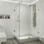 Cabine de douche à charnière sans cadre avec verre transparent 3/8 et base Pacifica l 36 po x P 48 po x H 79 po-460889862-460889865
