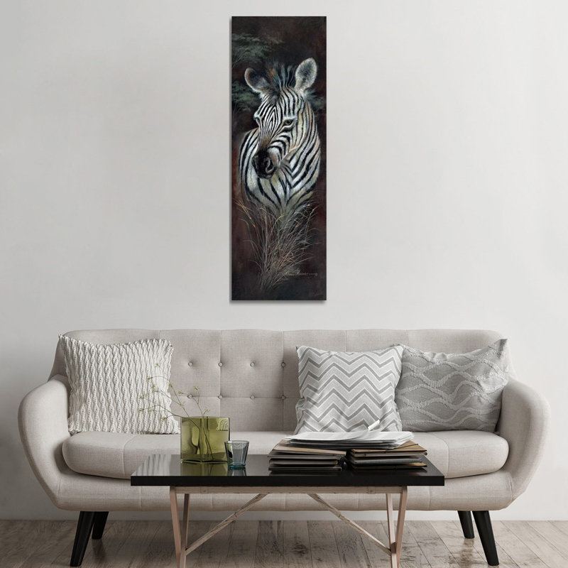 Striped Innocence 1 Piece Panoramic Wall Art on Canvas, 152.4cm H x 50.8cm W