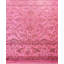 Overdyed Hand-Knotted Wool Modern-Contemporary Pink Area Rug 6' 0" x 9' 3"