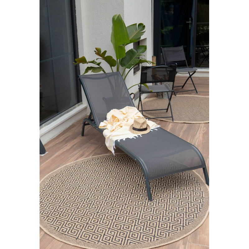 Nature Collection Geometric Area Rug, Round 160 cm