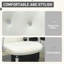 Chaise de bureau capitonnée avec fonction d'inclinaison réglable en hauteur blanc cassé