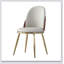 Ensemble de 2 chaises de salle à manger modernes en cuir synthétique avec pieds en métal doré pour des sièges élégants et confortables dans n'importe quelle pièce