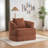 Oversized Upholstered Convertible Accent Barrel Chair-1364856245