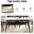 62.99" Modern Artificial Stone White Curved Edge Dark Grey Metal Leg Dining Table-Can Accommodate 6 People(Dining Table Only)-5840895