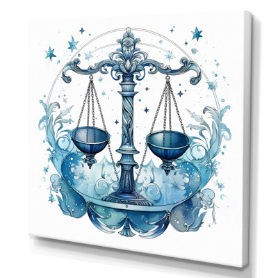 Balance signe zodiaque III sur toile