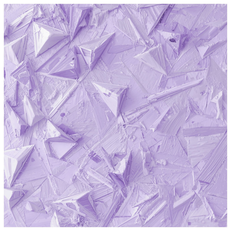 Tapisserie murale mauve à motif géométrique - triangles, H 50 po x l 60 po avec 4 œillets
