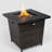 Wicker Square Fire Pit Table