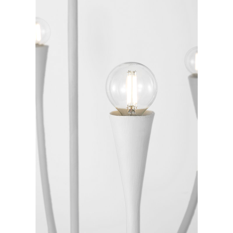 Julie Neill Chandelier, Plaster White, 8 Lights