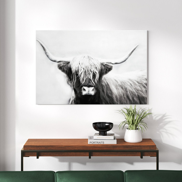 Foundstone™ Highland Longhorn Wrapped Canvas Painting  Reviews Wayfair  Canada