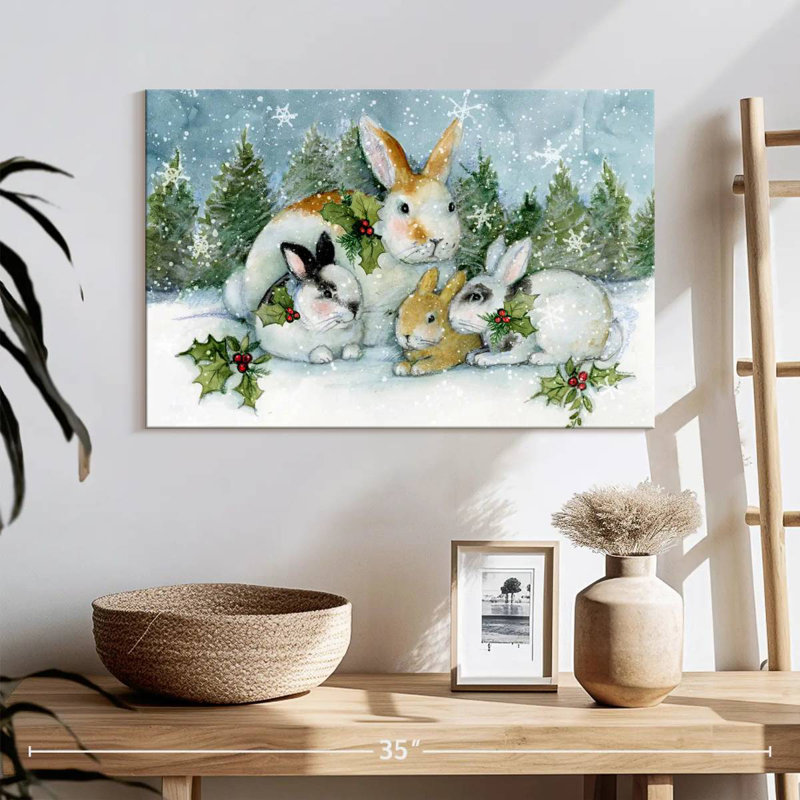 Enchanted Bunnies I, 16" H x 24" W